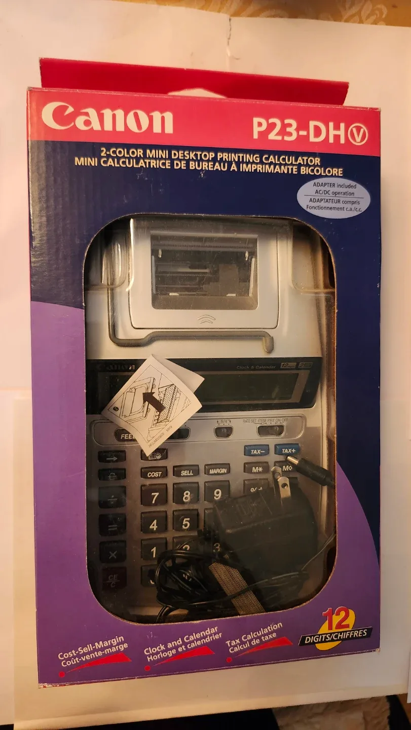 Brand New Canon P23-DH V Mini Desktop Printing Calculator