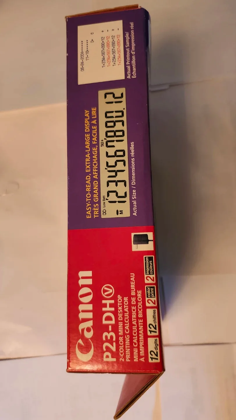 Brand New Canon P23-DH V Mini Desktop Printing Calculator image indicator(4)