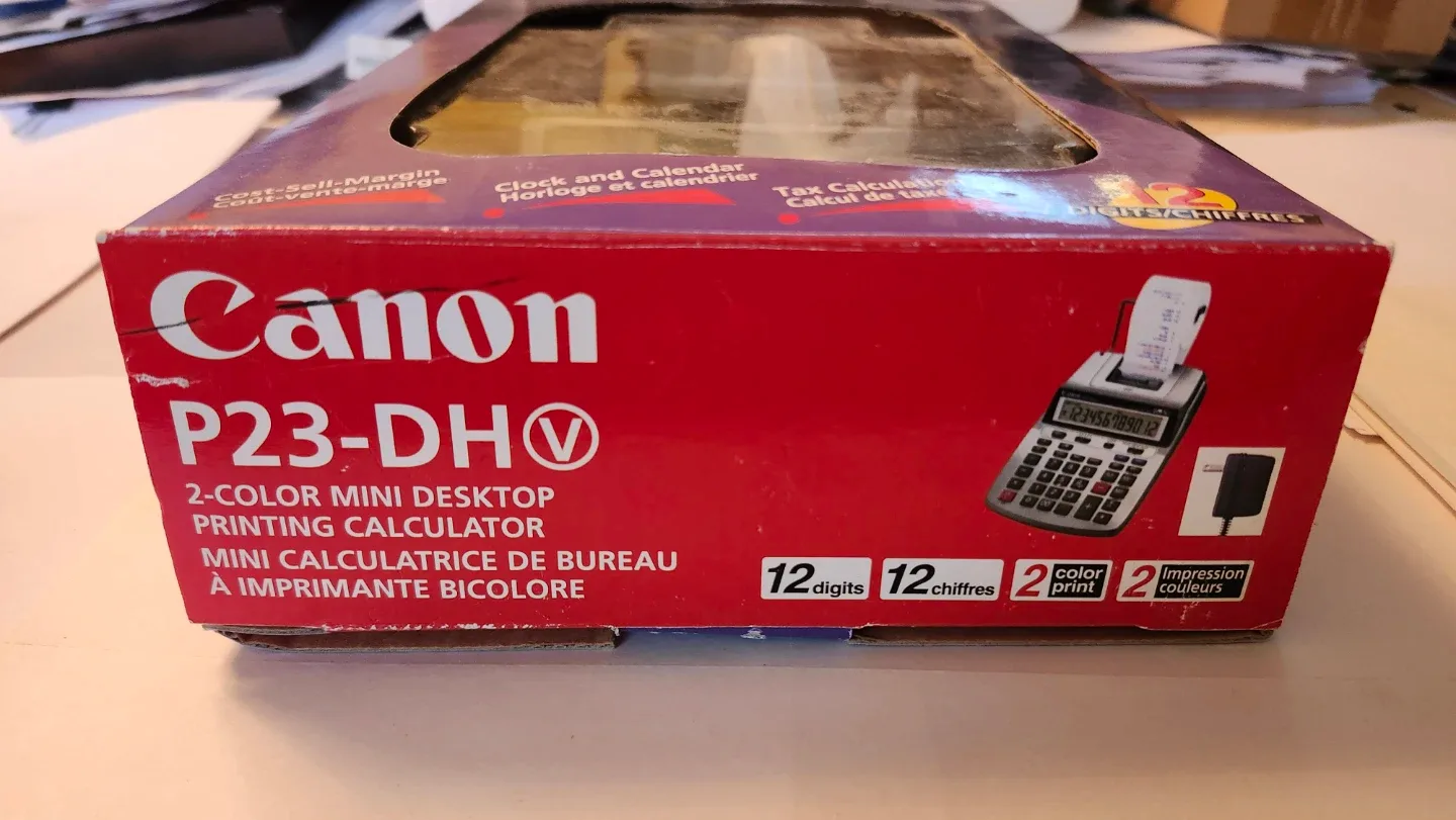 Brand New Canon P23-DH V Mini Desktop Printing Calculator image indicator(5)