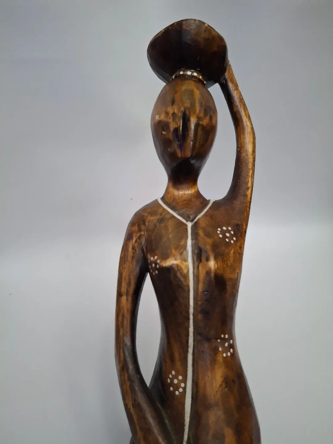 Wooden African Woman Figurine image indicator(3)