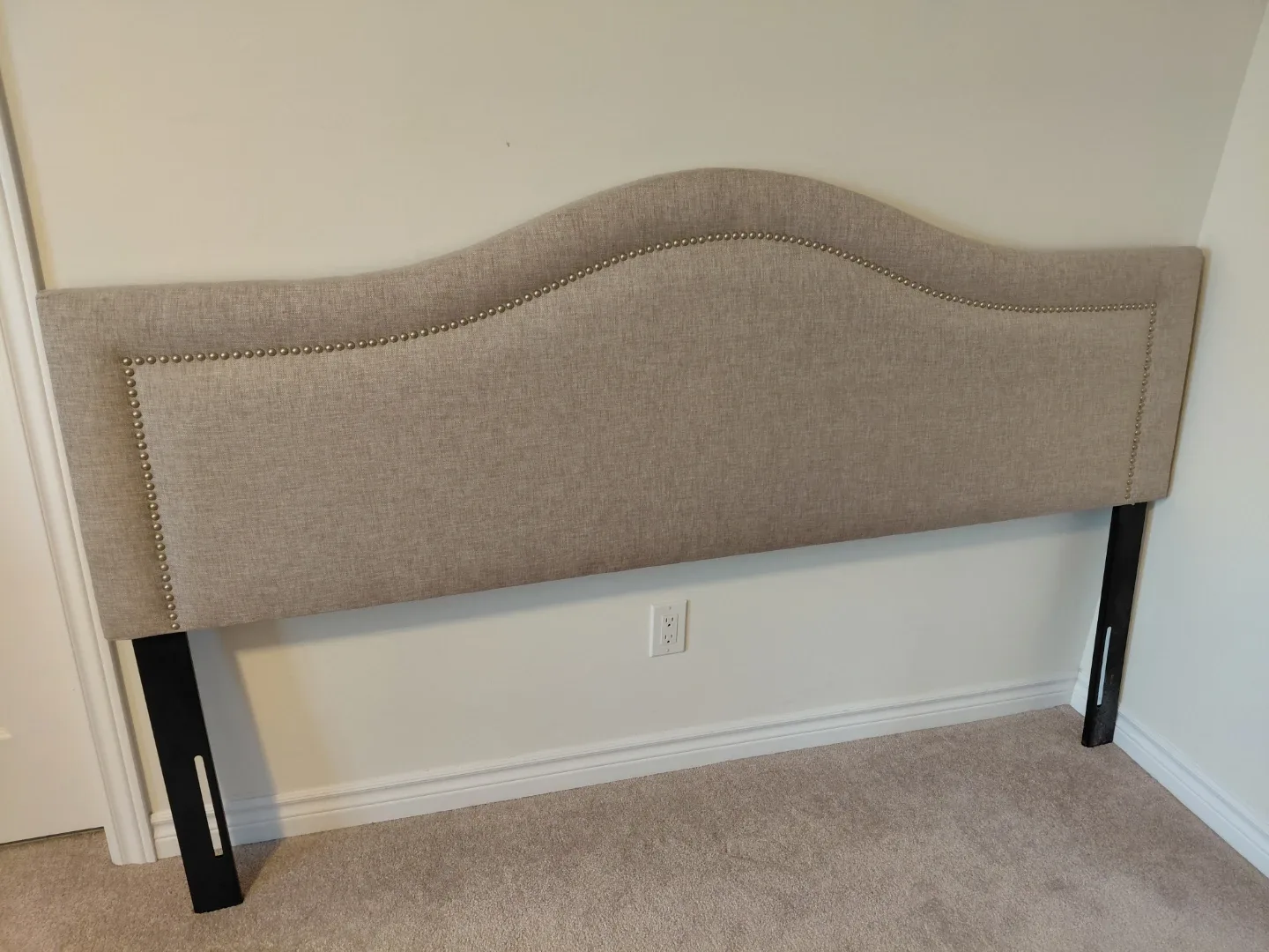 Upholstered Headboard with Nailhead Trim 76" width