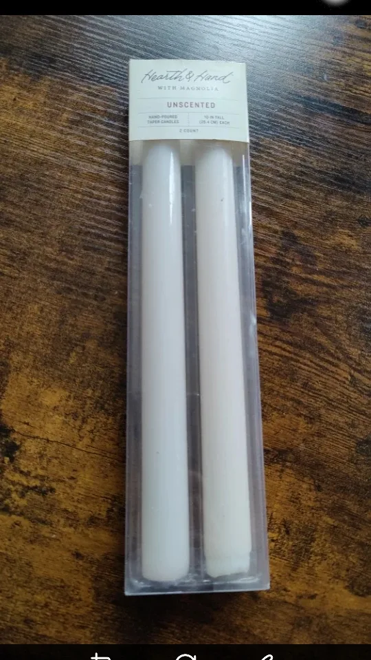 Hearth & Hand Unscented Taper Candles - 2 Count