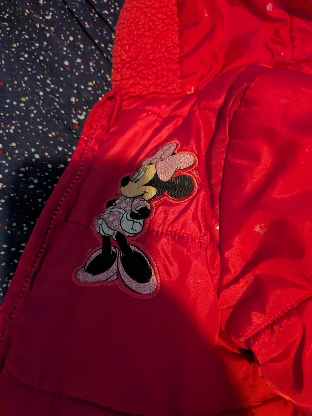 Disney Store Minnie Mouse Puffer Jacket - Size 4 image indicator(3)