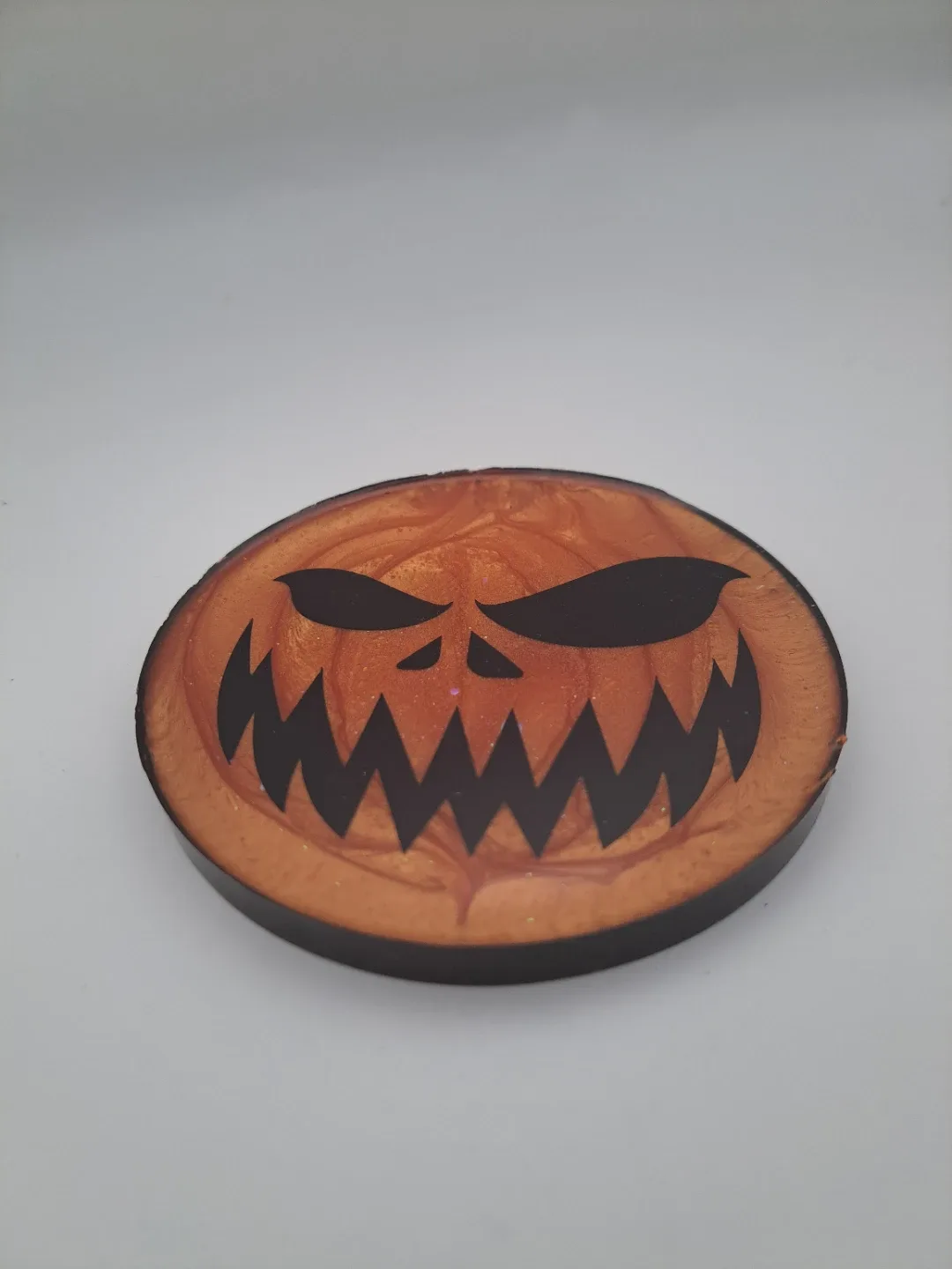 Halloween Pumpkin Face Resin Coasters image indicator(2)