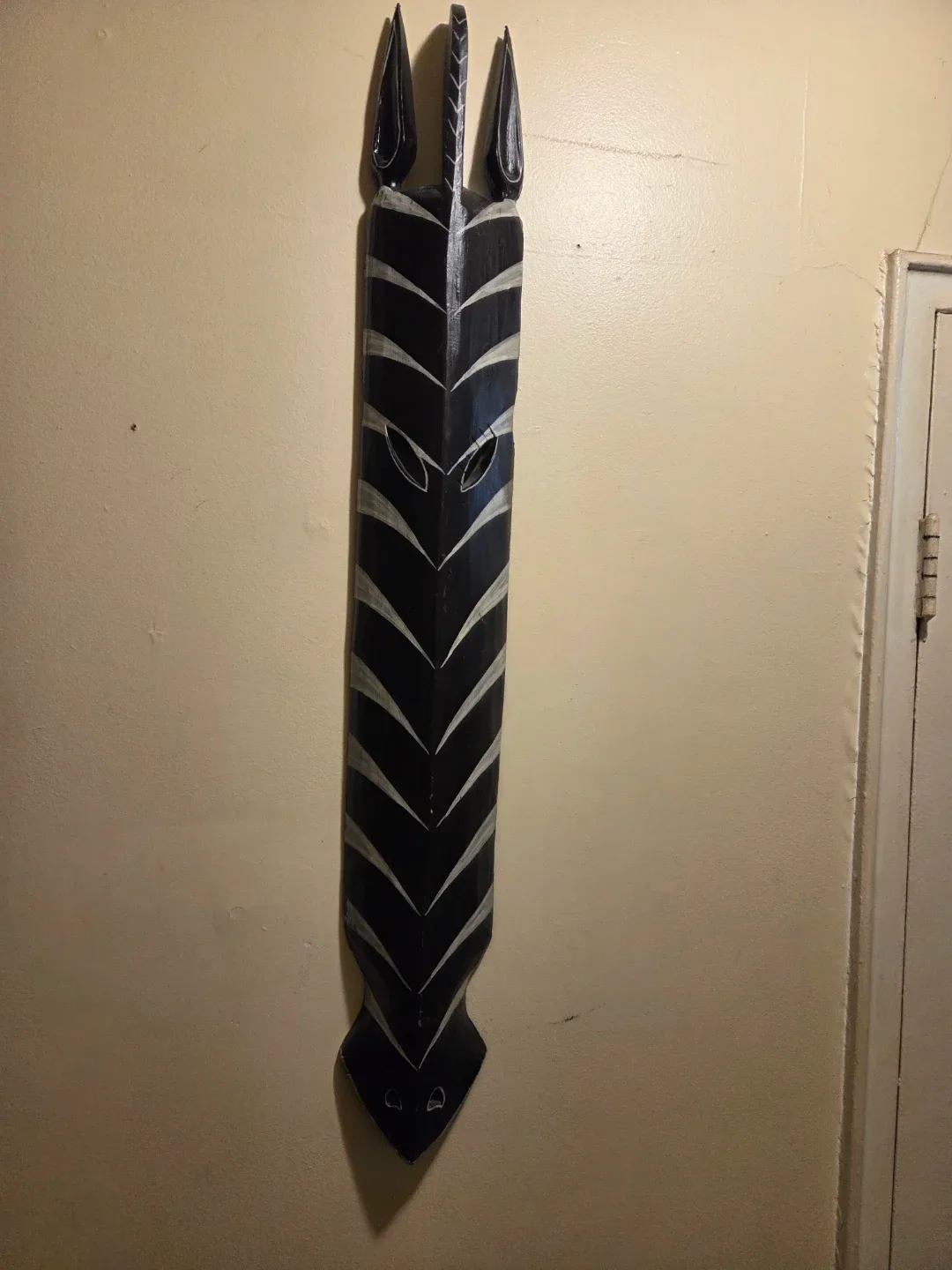 Hand Carved Wood Zebra Mask image indicator(2)