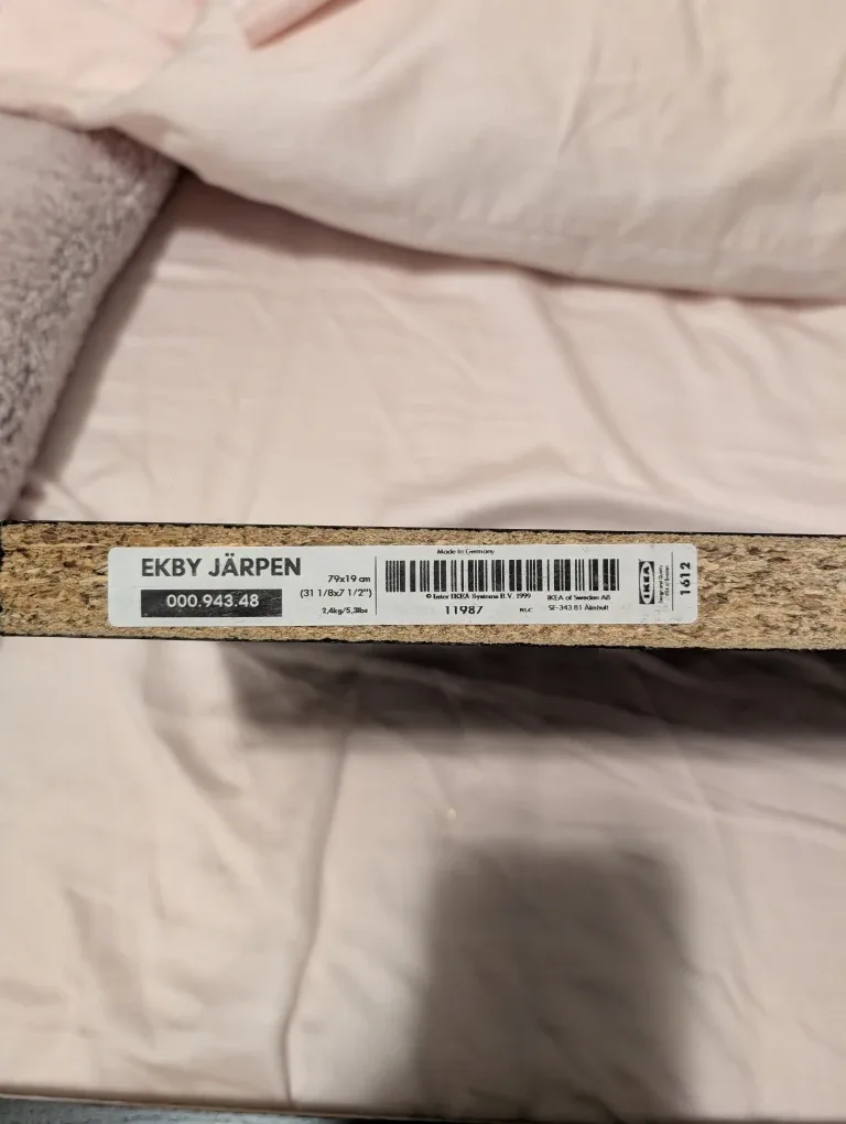 3 Black Ikea Floating Shelves with 2 matching brackets each image indicator(2)