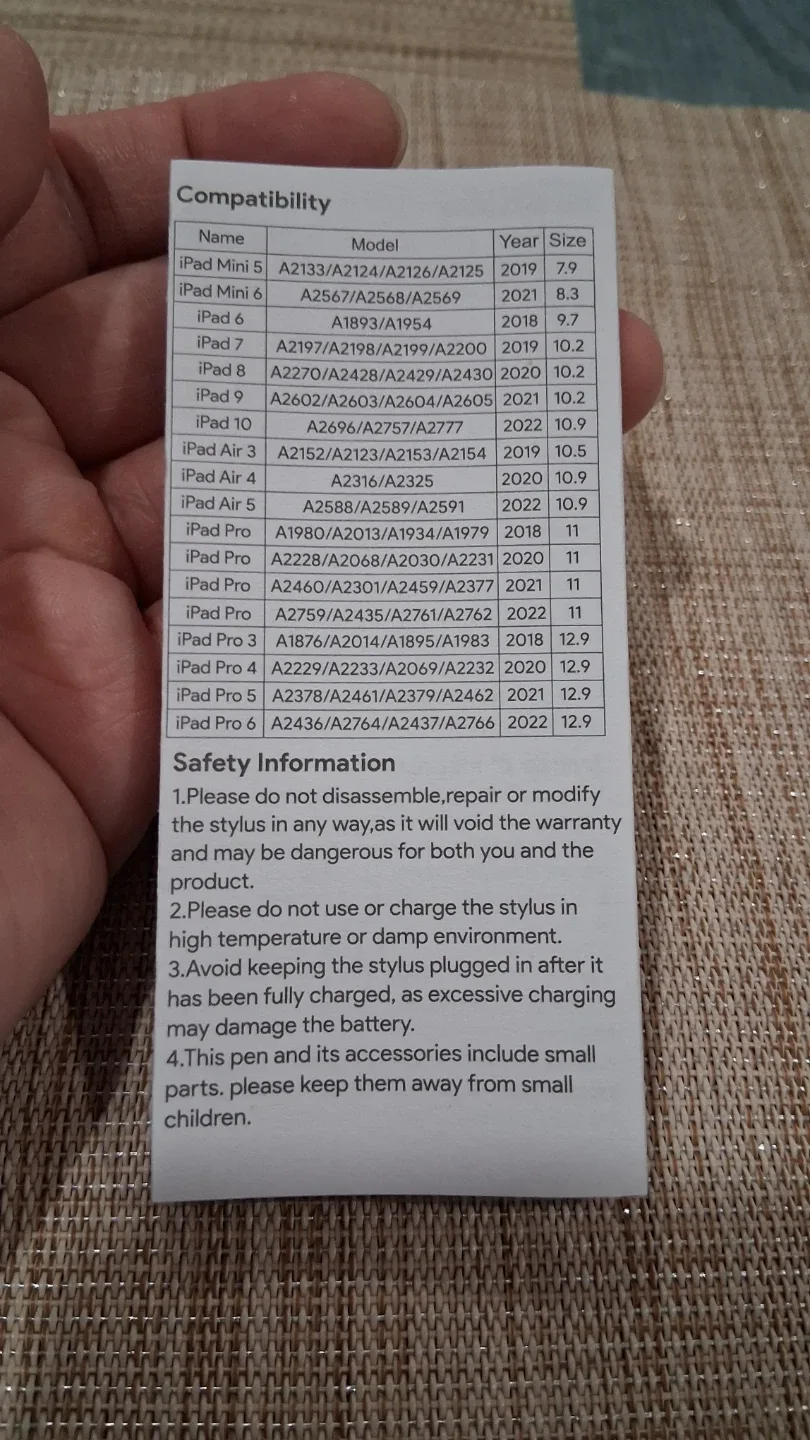 iPad Stylus Pencil, for iPad 2018 or later, White image indicator(9)