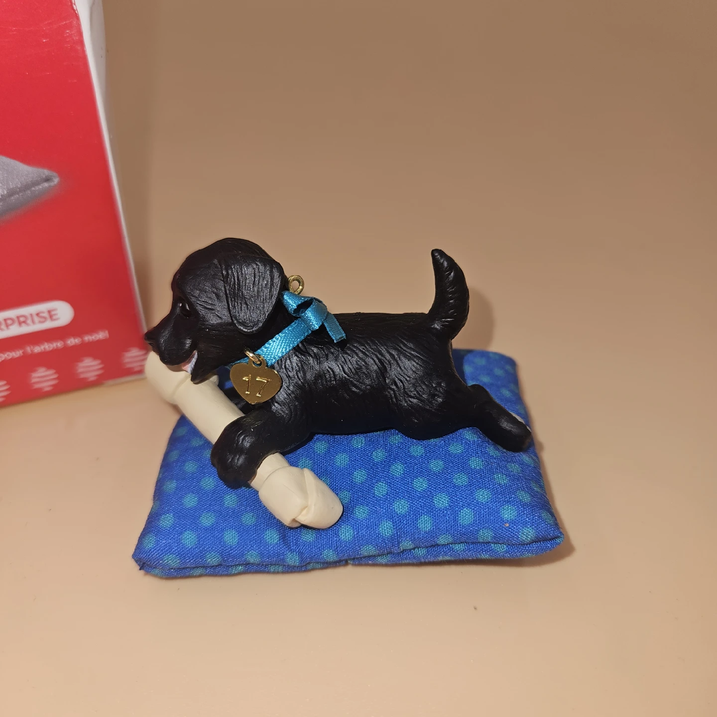 Hallmark 2017 Playful Puppy Surprise Black  Lab Dog Ornament