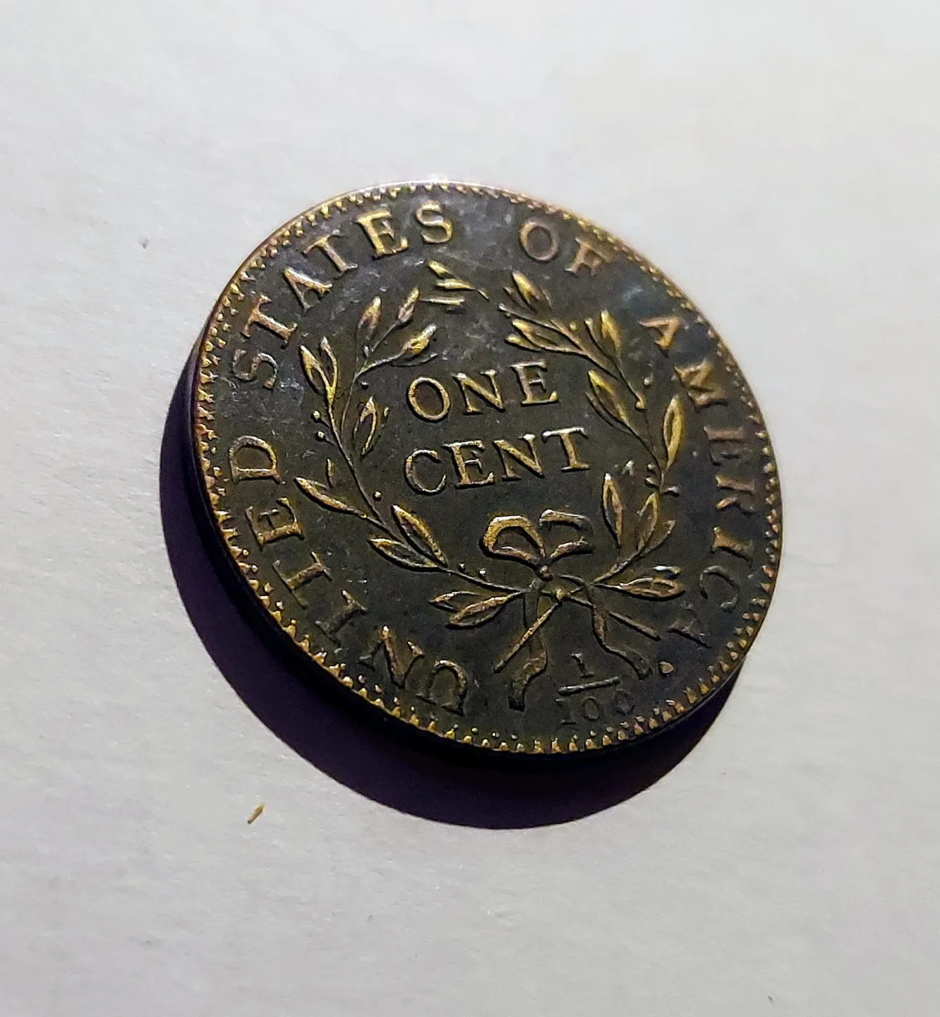 RARE  US UNCERTIFIED RESTRIKE 1X1 OLD COIN (1794) image indicator(7)