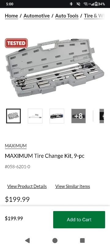 MAXIMUM Tire Change Kit, 9-pc
