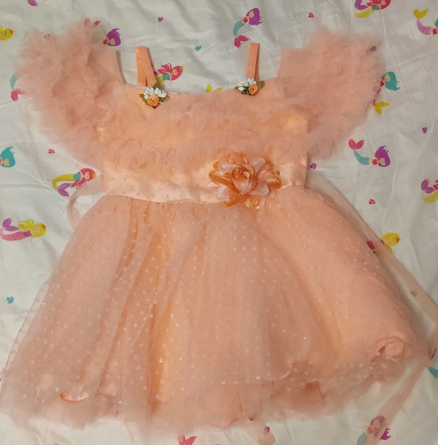Peach Flower Girl Dress thumbnail