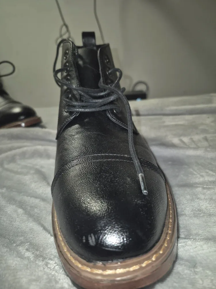Perry Ellis Black Leather Boots image indicator(3)