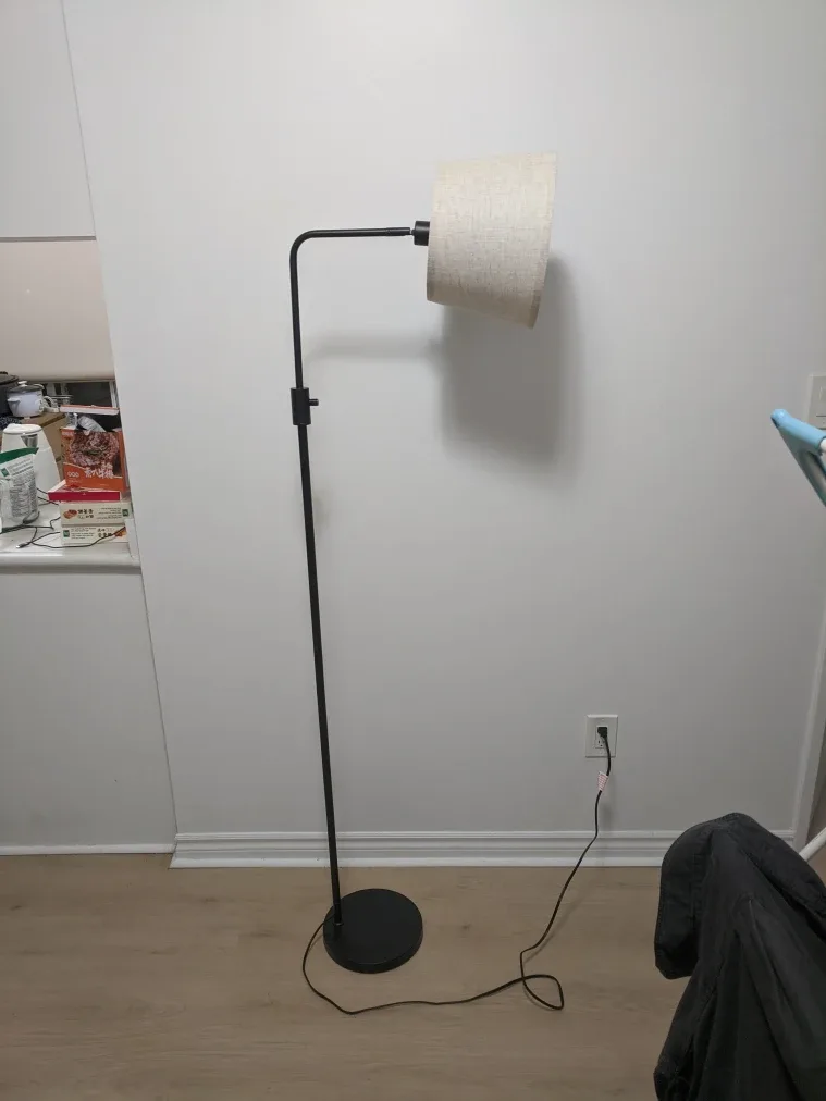 Black Floor Lamp with Beige Shade image indicator(3)