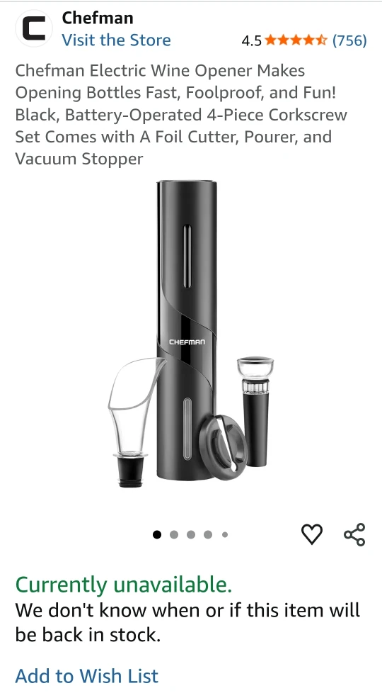 Chefman Electric Wine Opener Set - New in Box! - photo 5