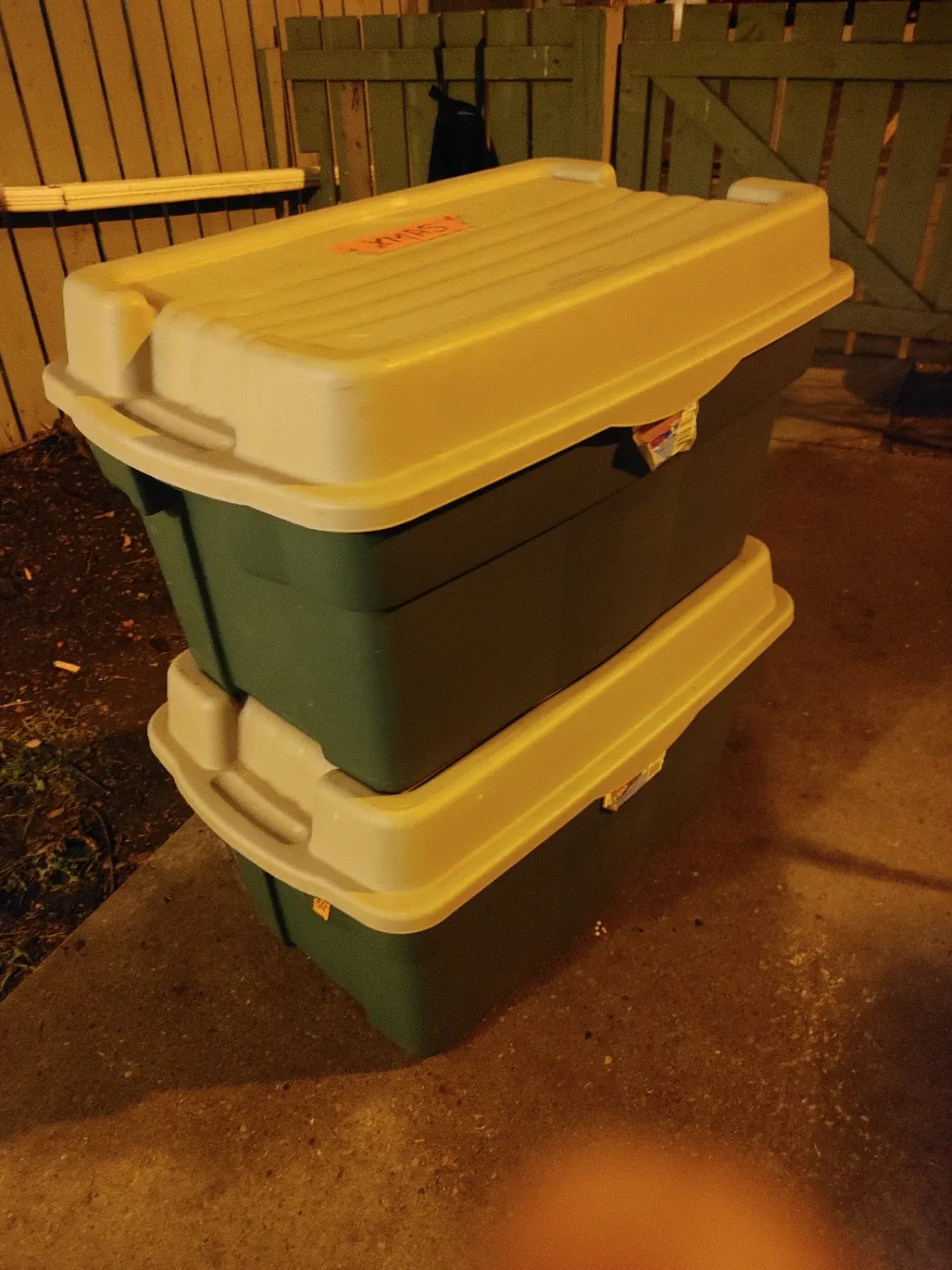 Two storage bins for sale