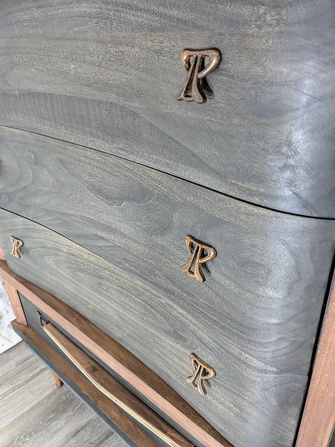 Mid-Century Modern Tallboy Dresser (Refinished!) image indicator(4)