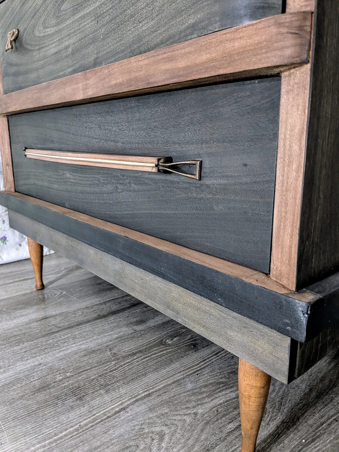 Mid-Century Modern Tallboy Dresser (Refinished!) image indicator(7)