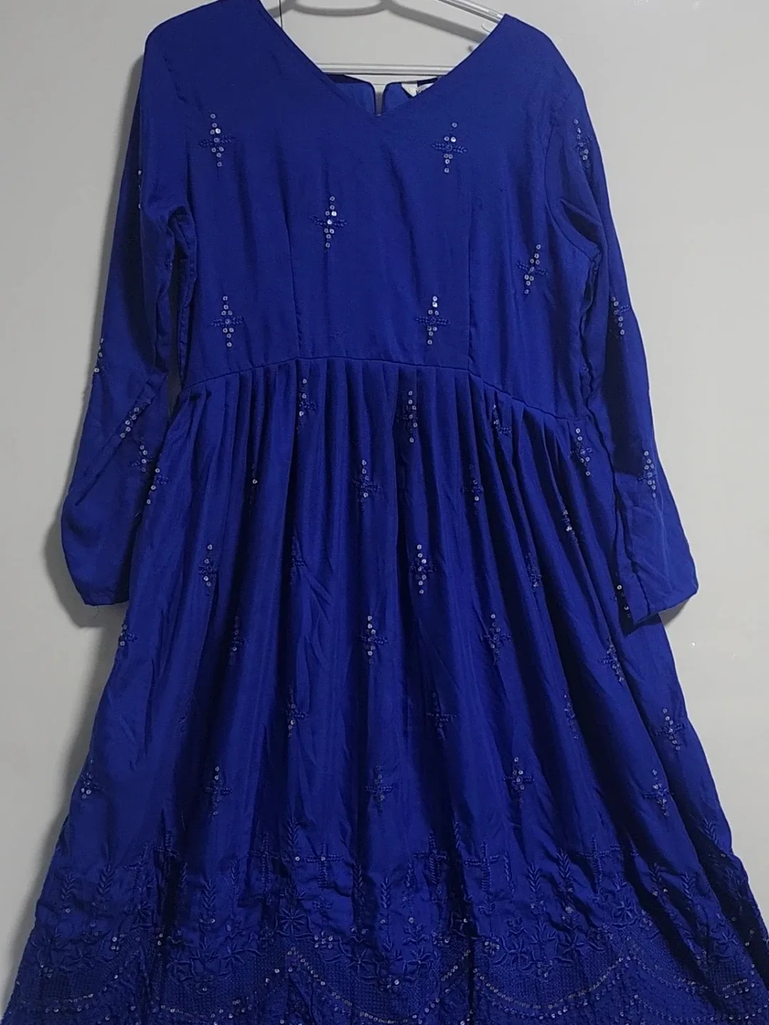 Blue Long Sleeve Dress with Dupatta  sz 42 image indicator(2)