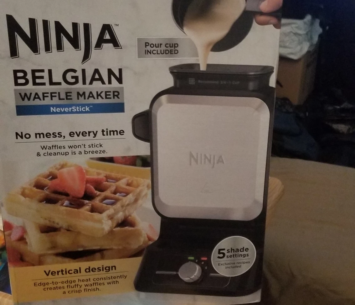 Ninja Neverstick Belgian Waffle Maker - Like New! - photo 2