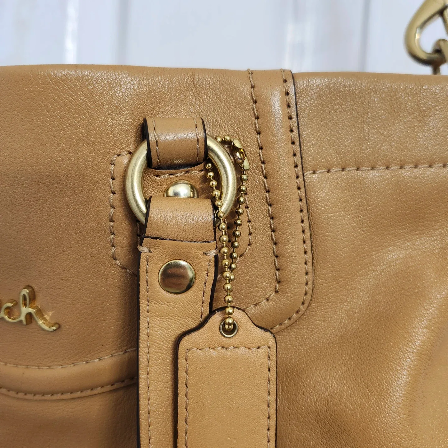 Coach Leather Handbag - tan image indicator(2)
