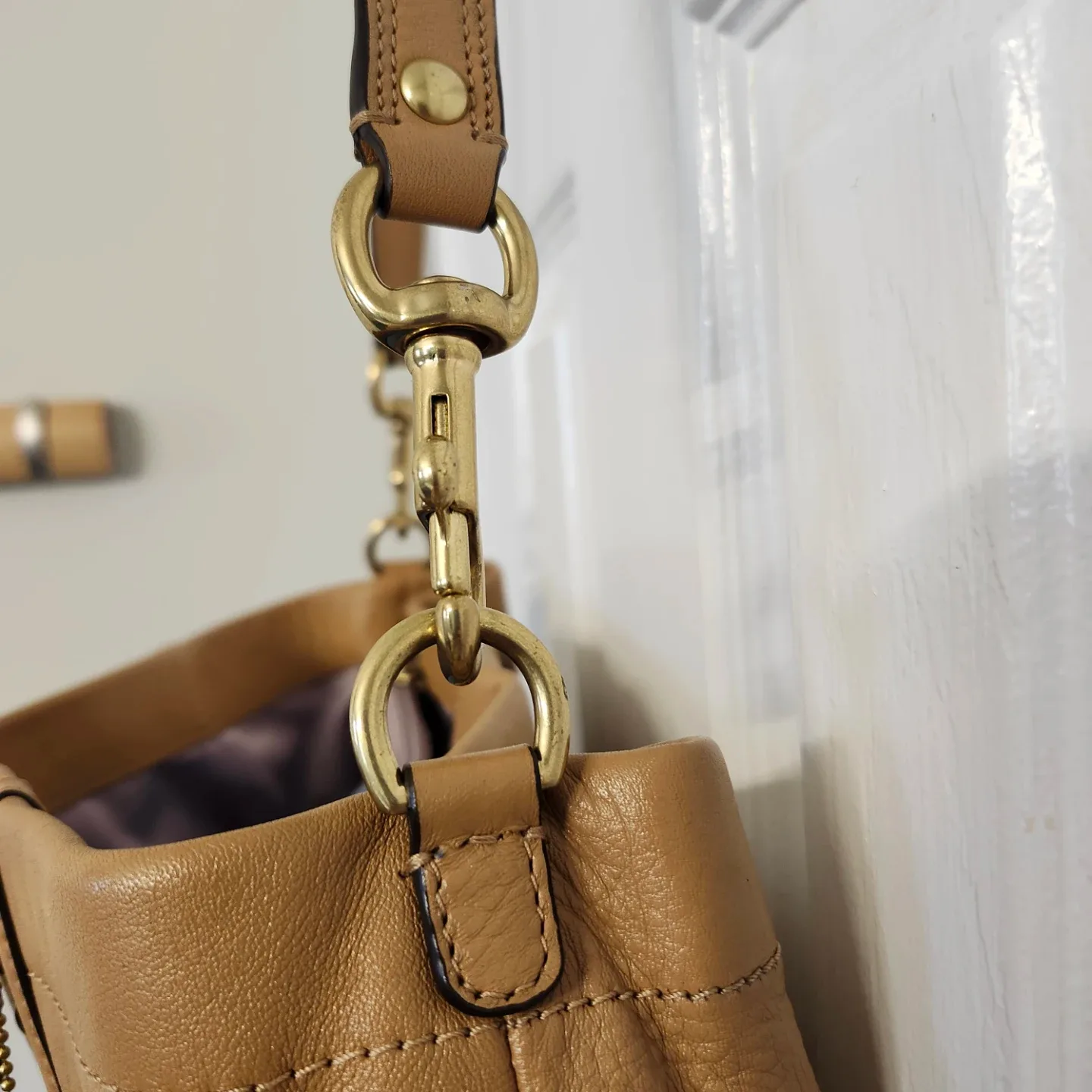 Coach Leather Handbag - tan image indicator(3)