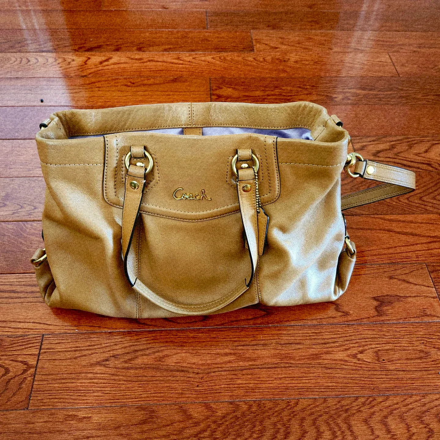 Coach Leather Handbag - tan image indicator(4)