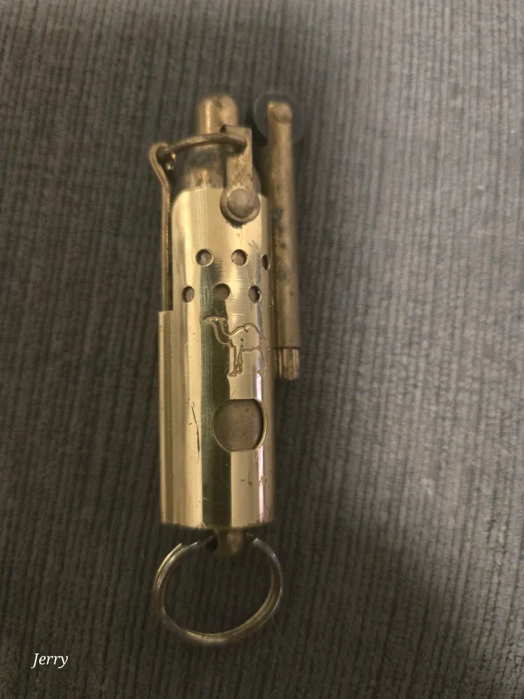 Vintage Brass Lighter with Camel Design