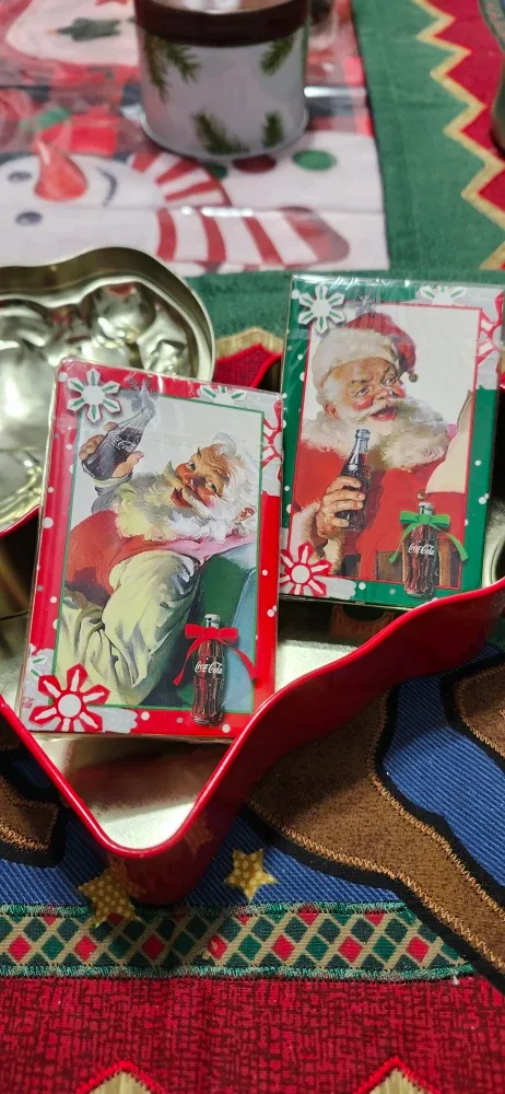 Coca-Cola 1948 Haddon Sundblom Holiday Tin image indicator(6)