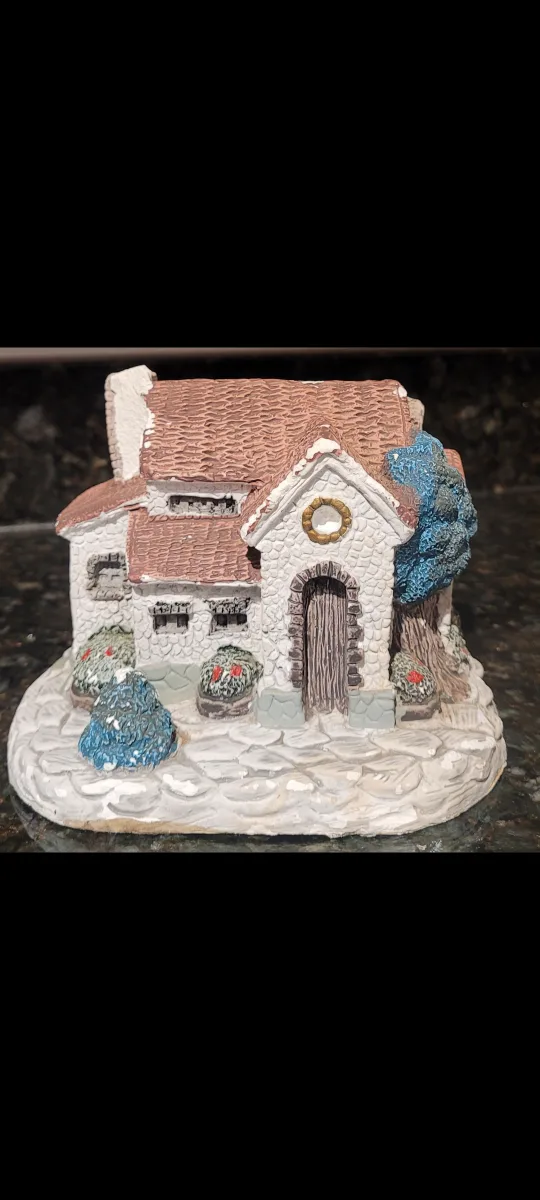 Vintage Ceramic House Figurine