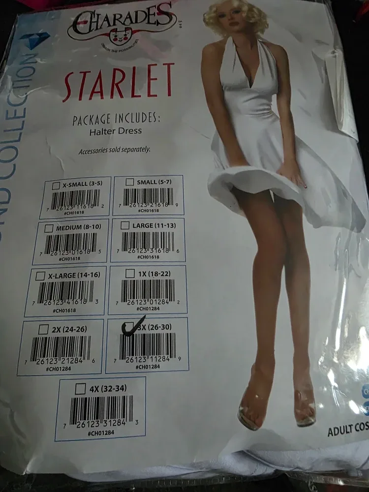 Charades Starlet Halter Dress Costume - Size 3X (26-30) image indicator(2)