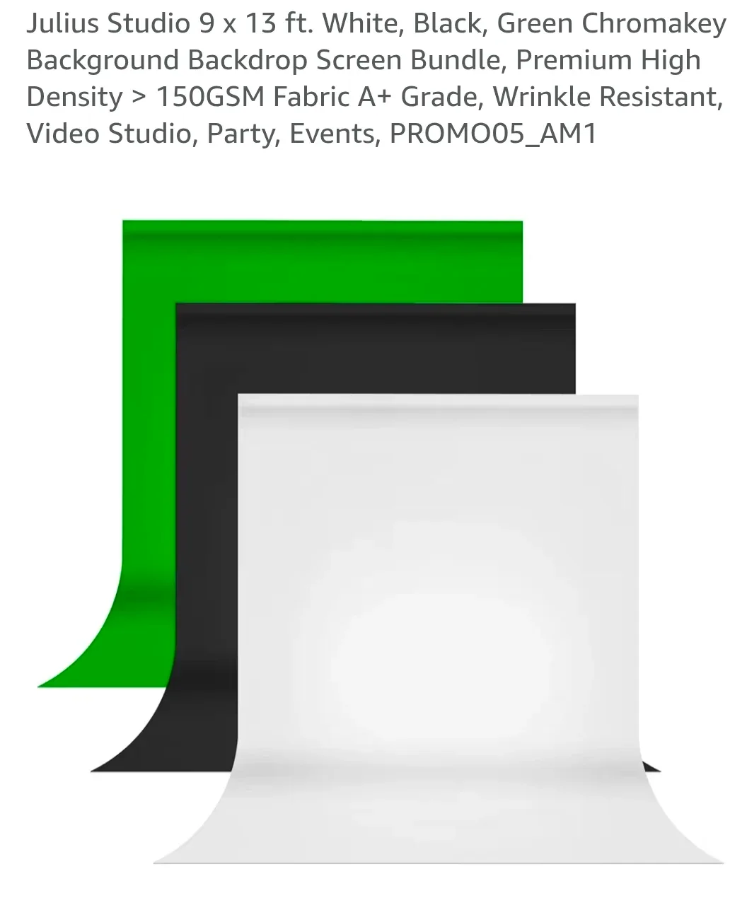 Julius Studio 9 x 13 ft Chromakey Backdrop