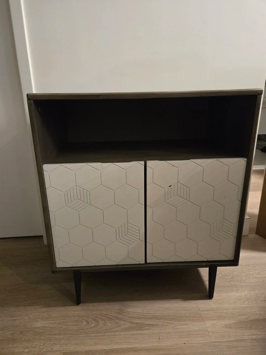 Gray & White Accent Cabinet