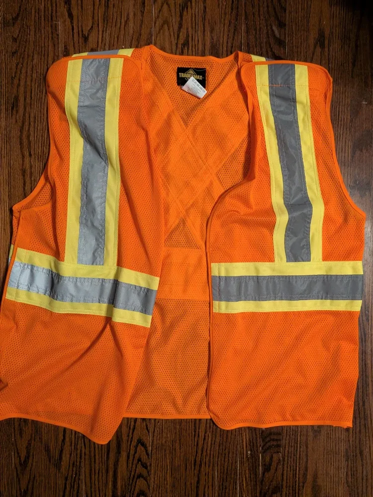 Trafalgar Mesh Safety Vest - Orange 2XL- 3XL image indicator(2)