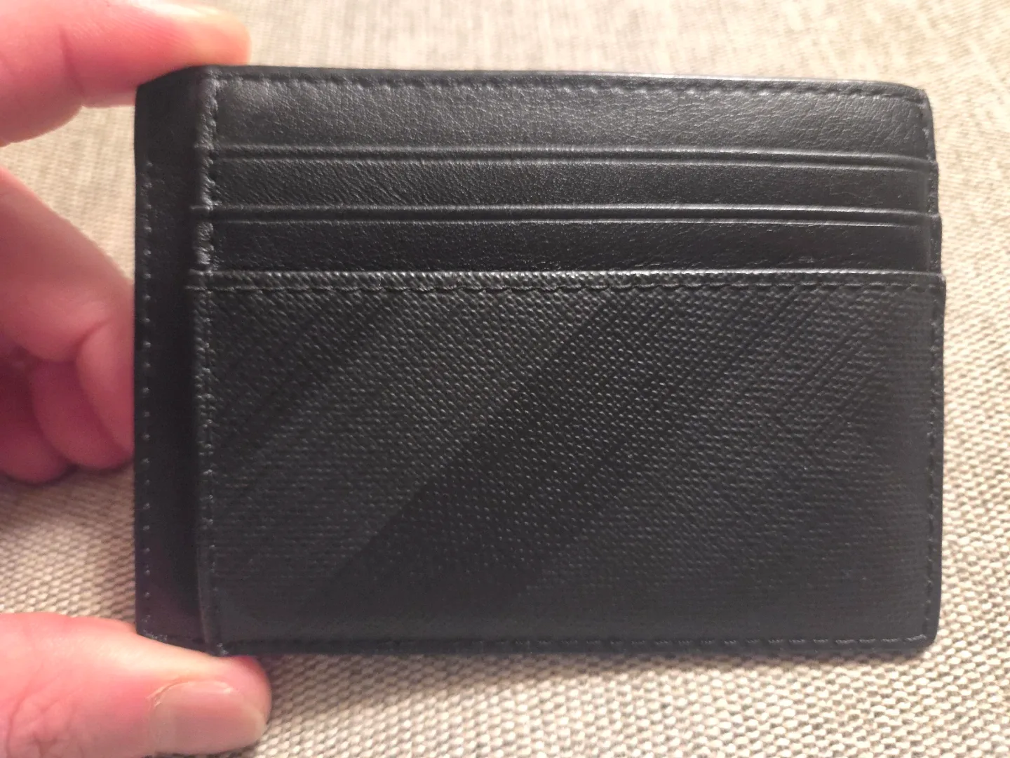 Burberry Black Leather Card Holder image indicator(2)