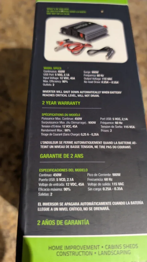 450W Power Inverter - New in Box! image indicator(9)