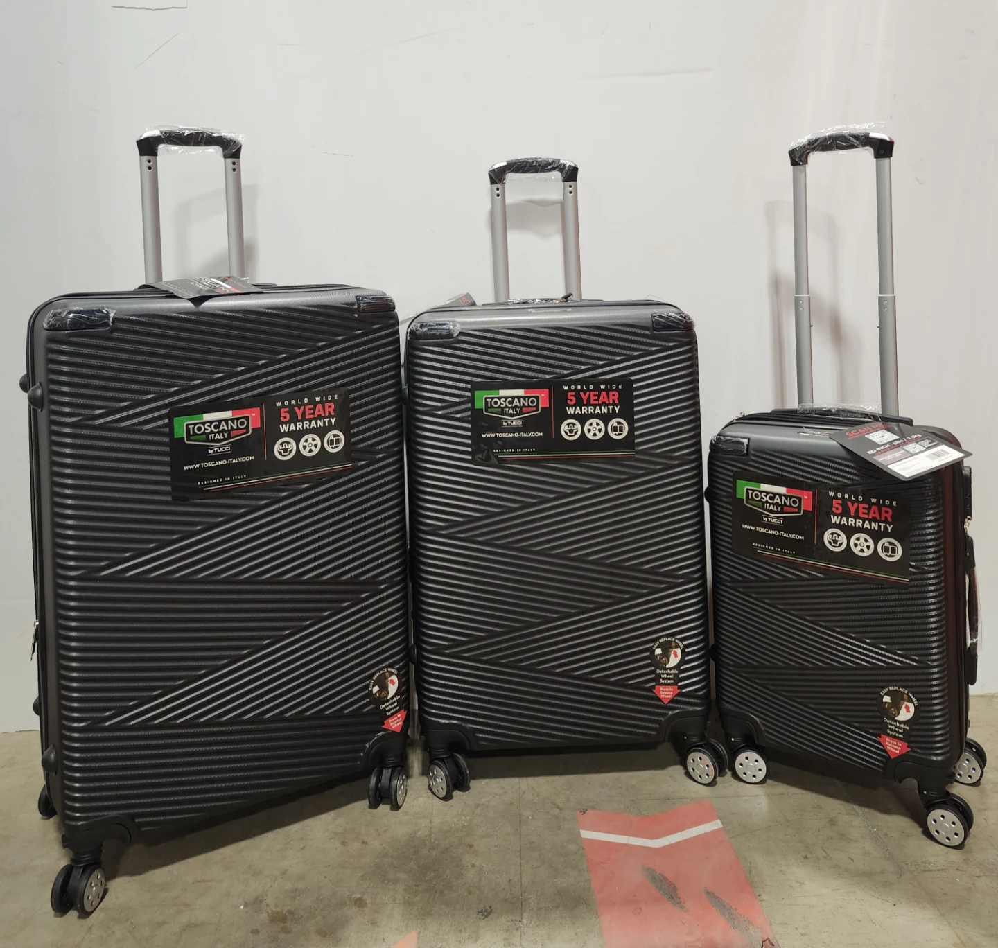 Toscano Hardside Luggage Large Medium Carry On Baggage On Sale - photo 2