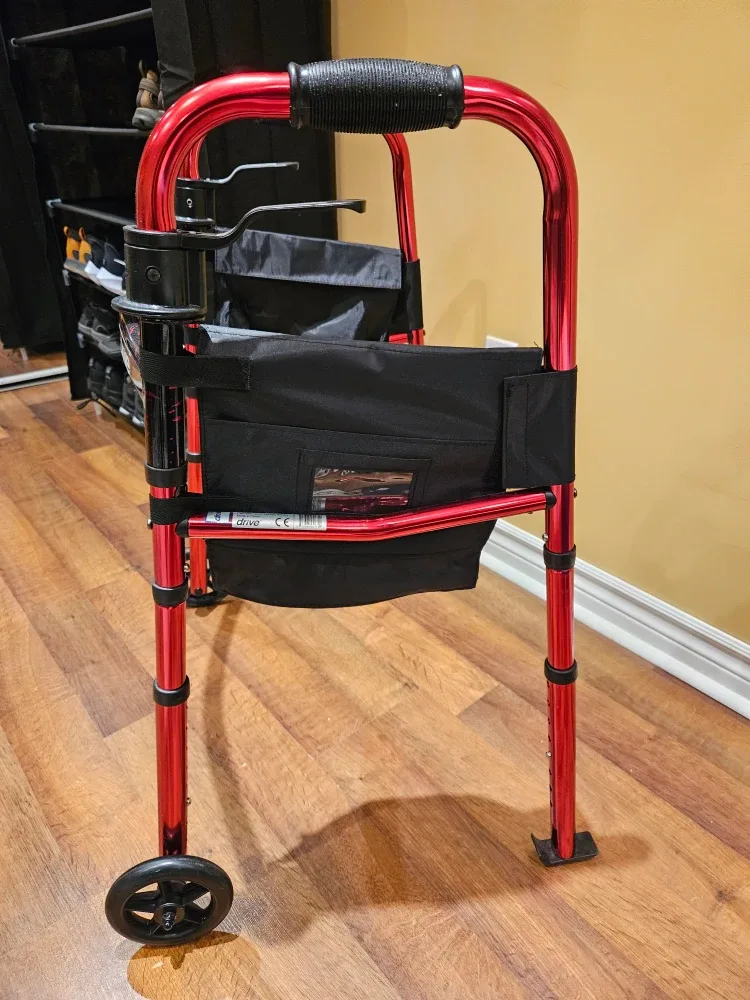 Drive Red Folding Walker with Wheels image indicator(2)