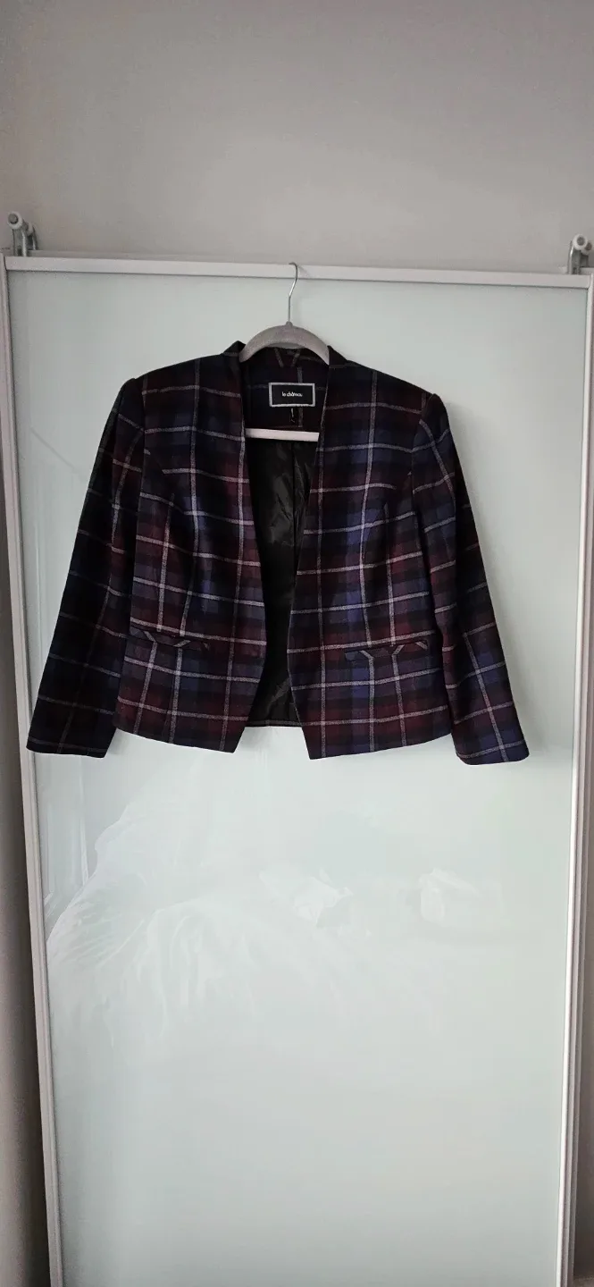 Le Chateau Women's Plaid Blazer - Size 6