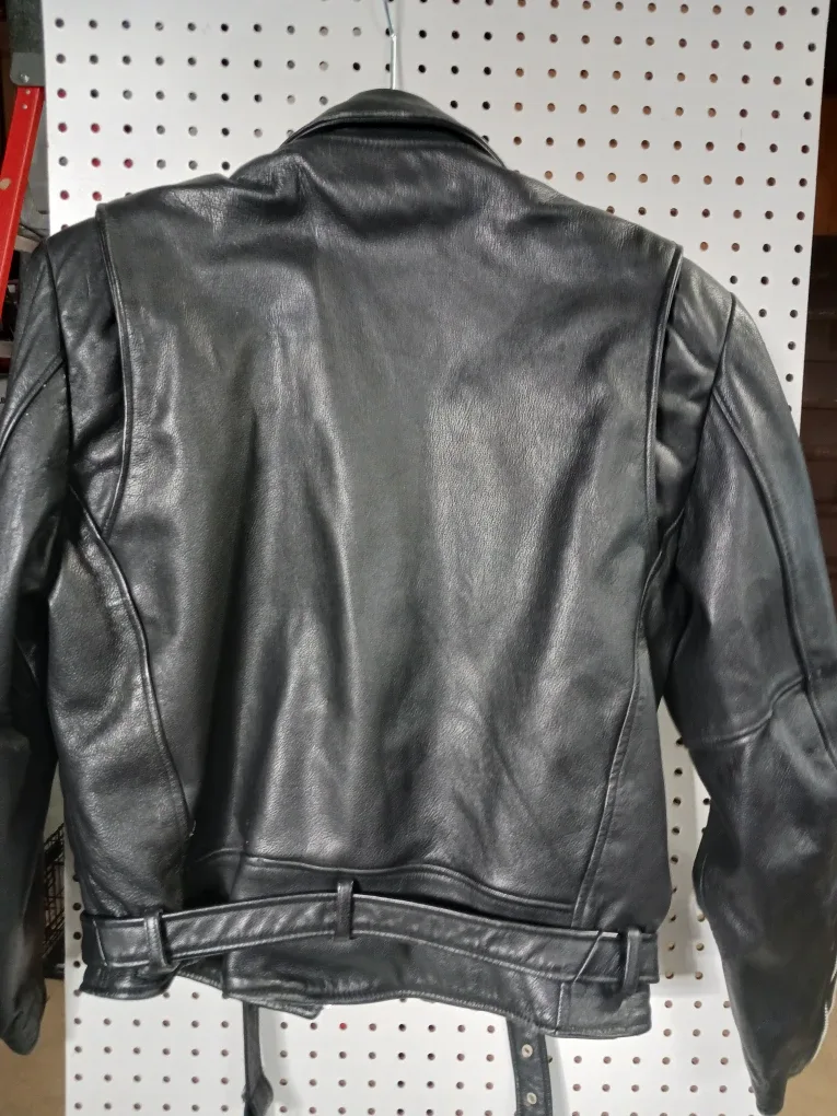 Open Road Black Leather Motorcycle Jacket image indicator(2)