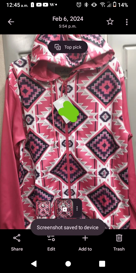 Native Design Zip-Up Hoodie