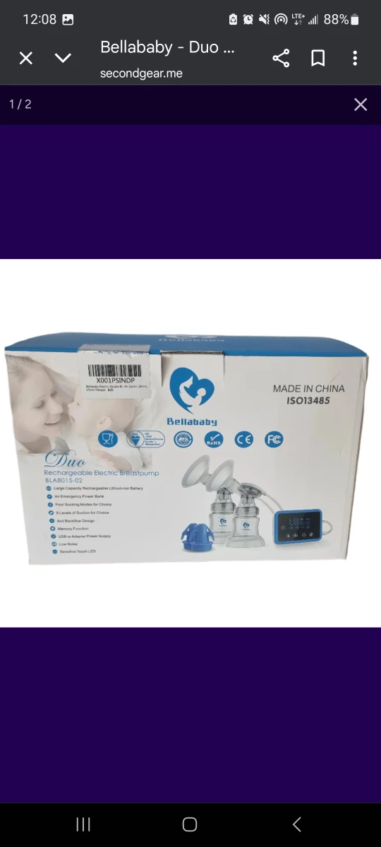Bellababy Dual Suction Electric Breastfeeding Pump - photo 3