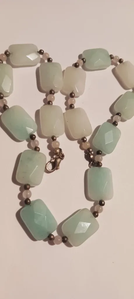 Milky Aquamarine Gemstone Necklace image indicator(4)