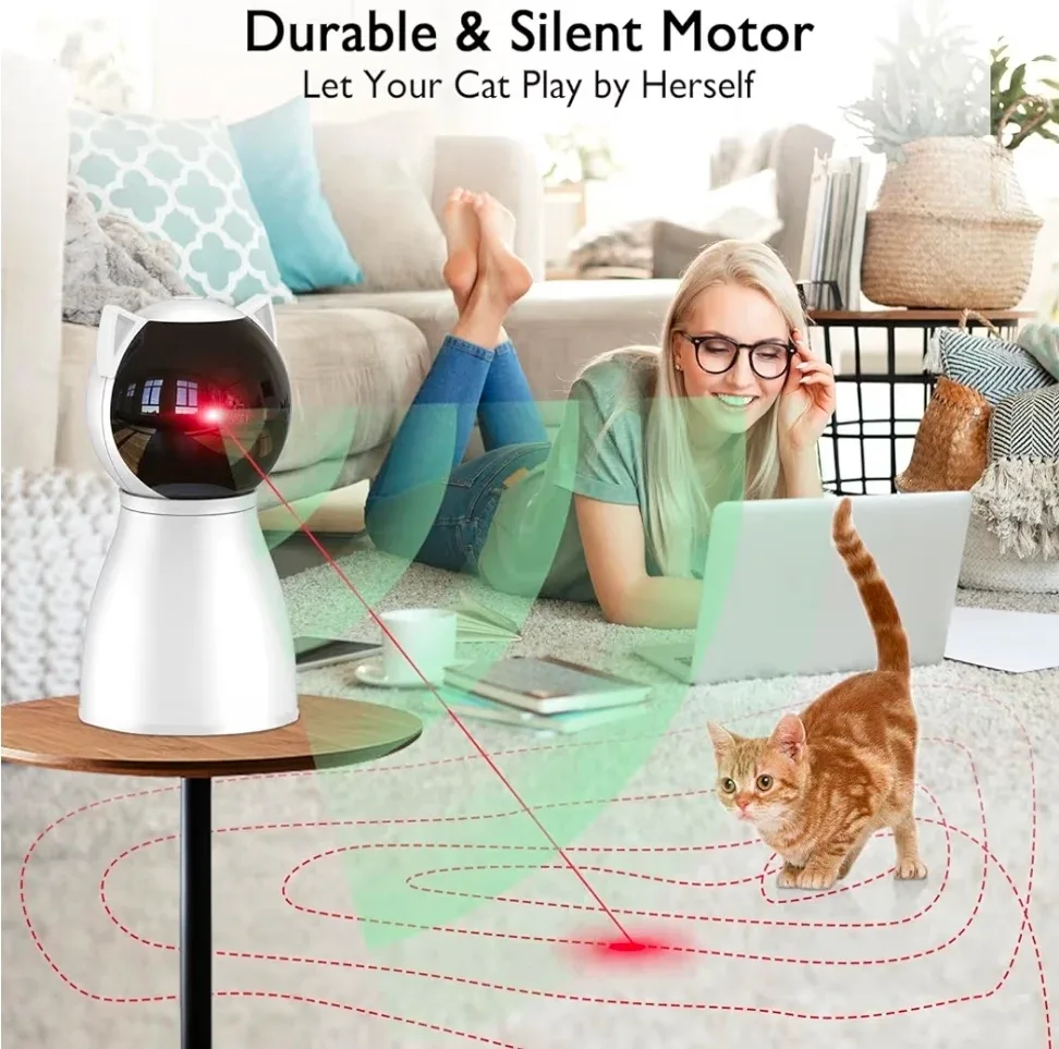 Rechargeable Motion Activated Cat Laser Automatic Interactive image indicator(6)