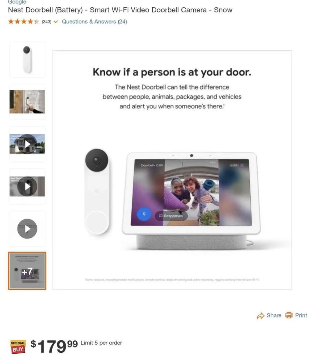 Google Nest HD Video Doorbell image indicator(2)