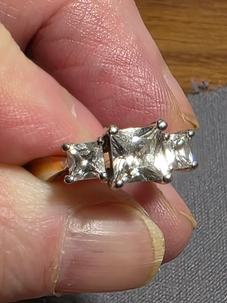 Vintage 10k Gold Ring with Cubic Zirconia