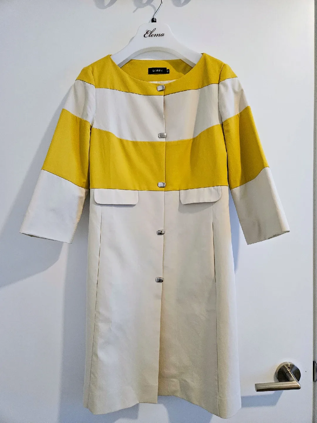 Yellow & Beige Coat - Size S