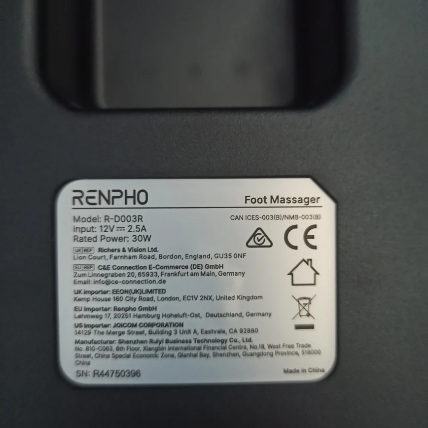 RENPHO Foot Massager - Model R-D003R - photo 4