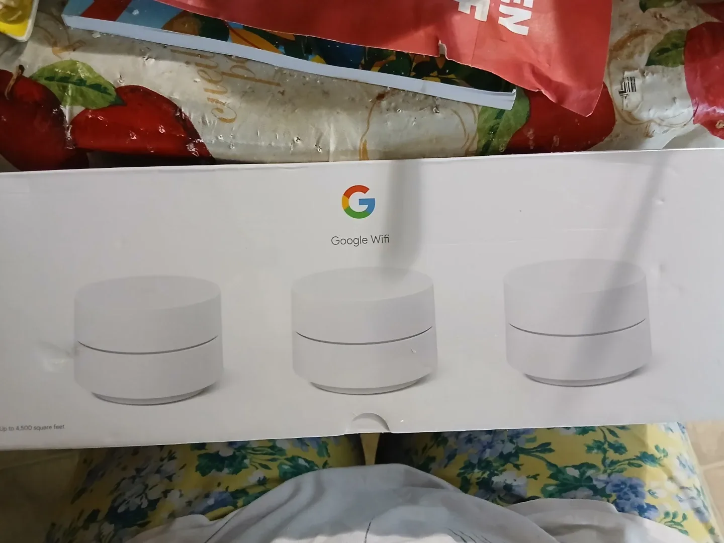 New never used  Google Whole Home Mesh Wi-Fi System (set of 3) image indicator(5)
