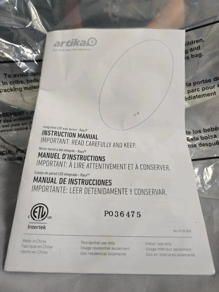 Artika Integrated LED Mirror - Raya