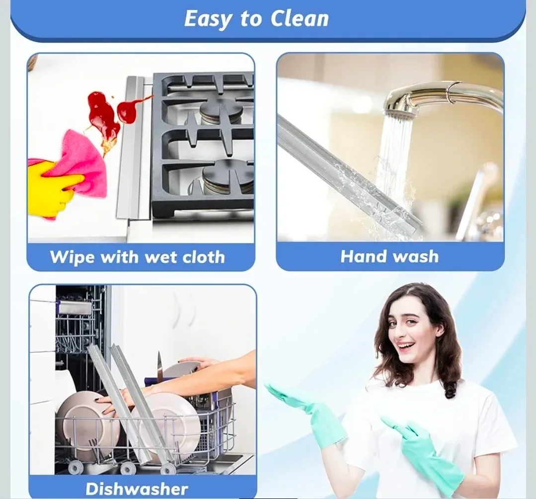 Stainless Steel Stove Gap Covers - Silver image indicator(5)